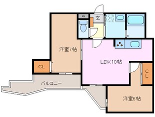 玉垣駅 徒歩15分 2階の物件間取画像